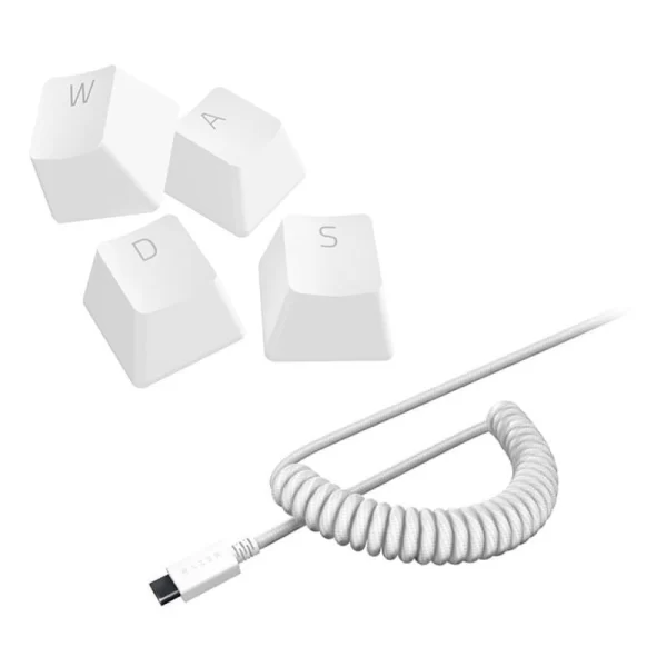 Keycap Set Razer + Coiled Cable Mercury White - Imagen 2