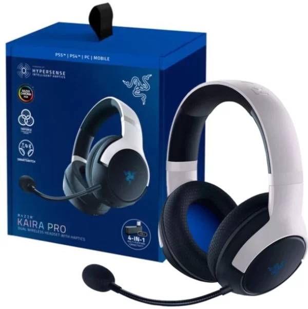 Auricular Razer Kaira Pro For Ps5 Wireless White/Black