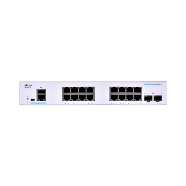 Cisco Sb Switch Web Adm 16 Giga + 2 Sfp Serie 250 - Imagen 2