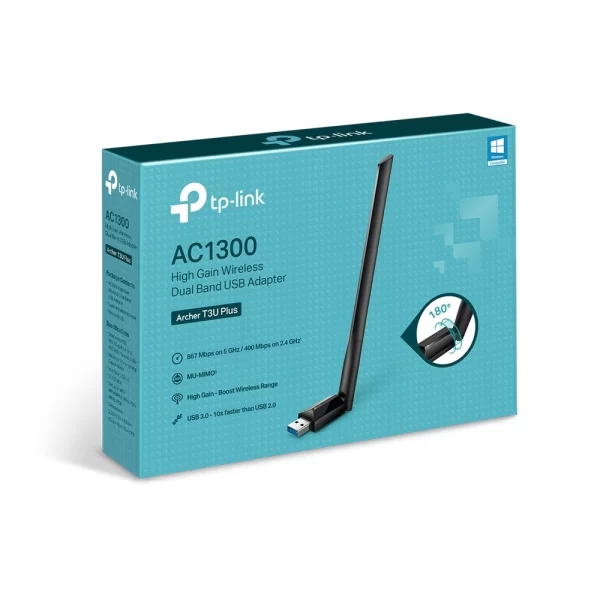 Archer T3U Plus P.Redw Usb Ac1300 Alta Pot.Dual Mimo (3413)