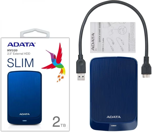 Disco Externo 2Tb Adata Hv320 3.1 Blue - Imagen 2