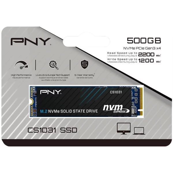 Disco Ssd 500Gb Pny Cs1031 M.2 Nvme