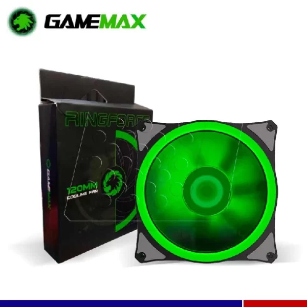 Fan Gamemax P/ Gabinete 120Mm Leds Verde