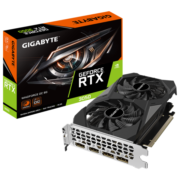 Placa De Video Gigabyte Rtx 3050 Windforce OC 6Gb