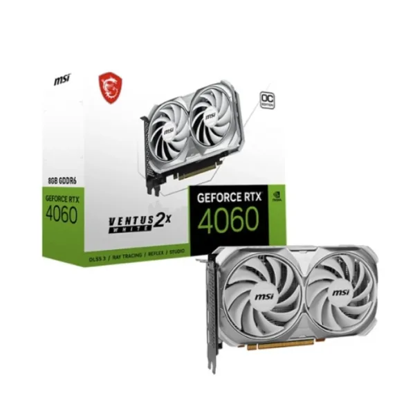 Placa De Video RTX 4060 MSI Ventus 2X OC 8GB White