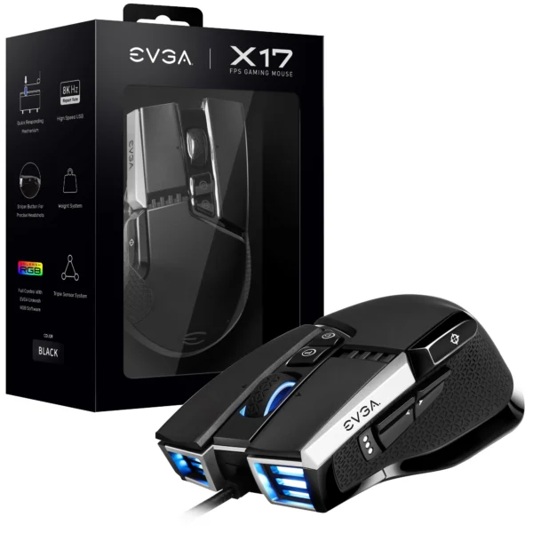 Mouse Gamer Evga X17 Wire Retail Black