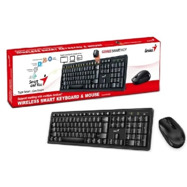Teclado + Mouse Genius Km-8200 Inalambrico Black