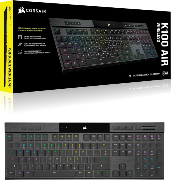 Teclado Corsair K100 Air Wireless Ultra Low Profile Cherry M - Imagen 3