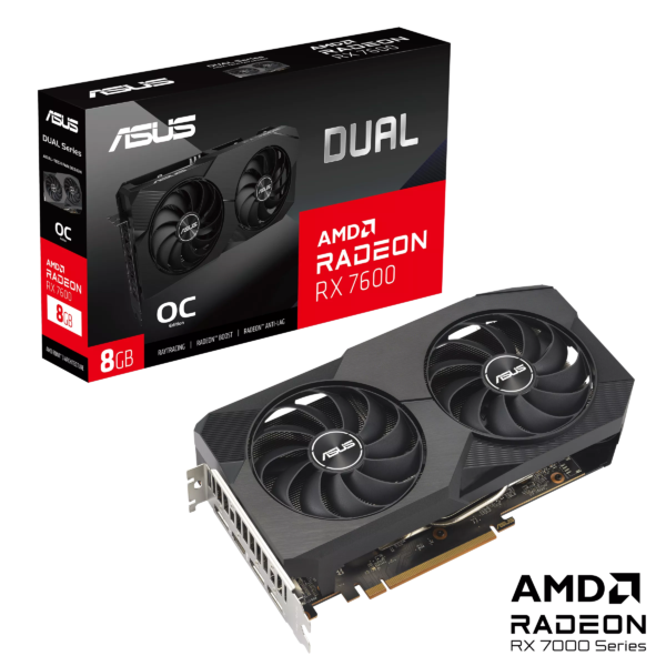 Placa De Video AMD Rx 7600 XT Asus Dual 8GB OC