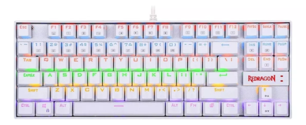 Teclado Gamer Redragon K552 Kumara Rainbow White Switch Red - Imagen 3