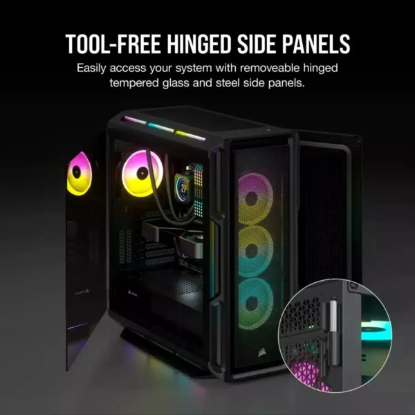 Gabinete Corsair Icue 5000T Rgb Tg Mid-Tower Black - Imagen 2