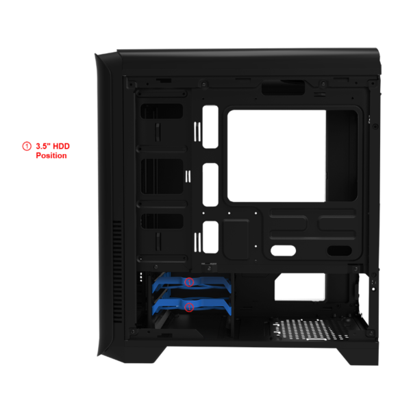 Gabinete Gamemax H602 Explorer Black M-ATX 1 fan - Imagen 7