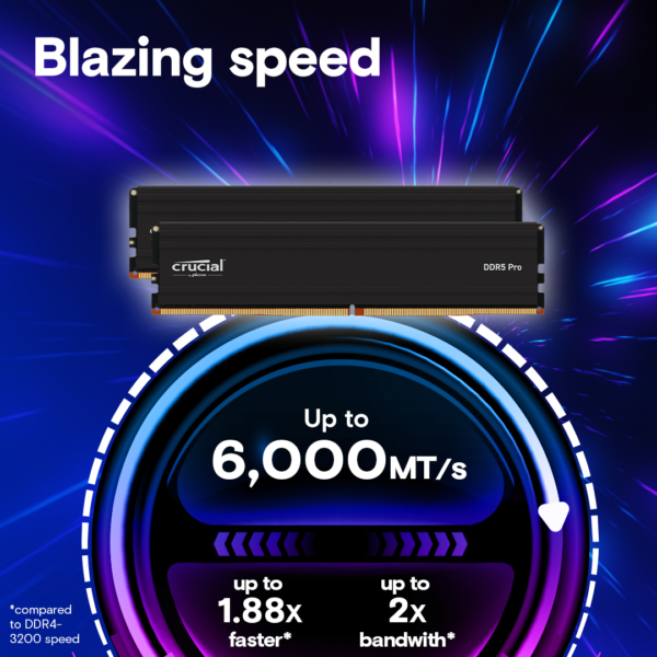 Memoria Crucial Pro 24GB DDR5-6000 UDIMM CL48 - Imagen 2