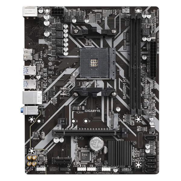 Mother Gigabyte B450M K DDR4 AM4 (Serie 3000/4000/5000) - Imagen 2