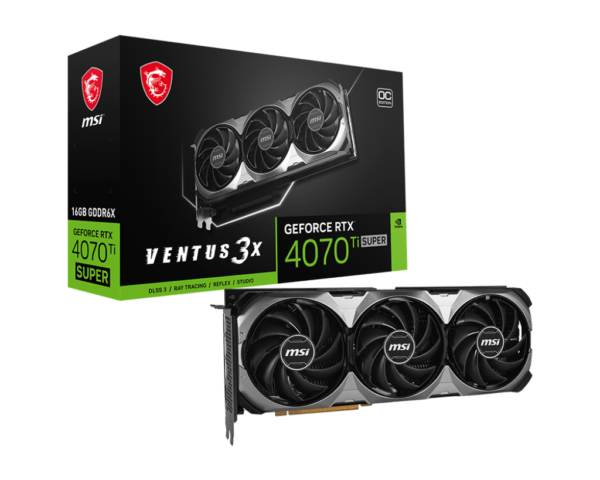 Placa De Video RTX 4070 Ti Super MSI Ventus 3X 16Gb