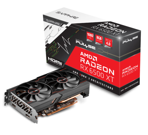 Placa De Video AMD RX 6500 XT Sapphire Dual 8GB OC