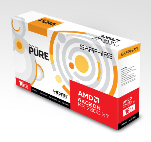 Placa De Video AMD RX 7800 XT Sapphire PURE OC 16GB - Imagen 4