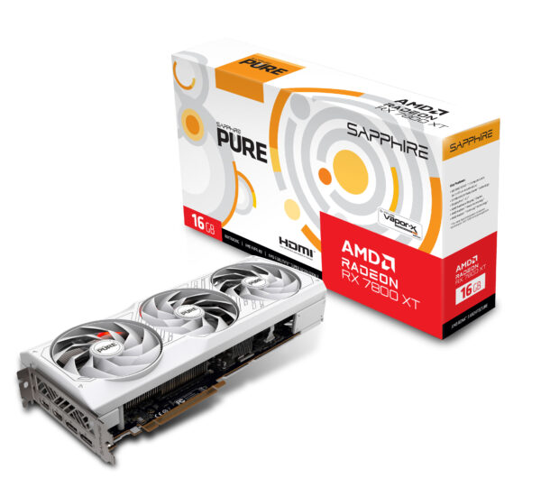 Placa De Video AMD RX 7800 XT Sapphire PURE OC 16GB
