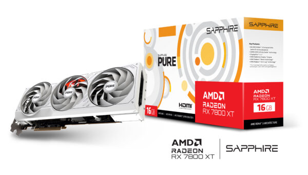 Placa De Video AMD RX 7800 XT Sapphire PURE OC 16GB - Imagen 3