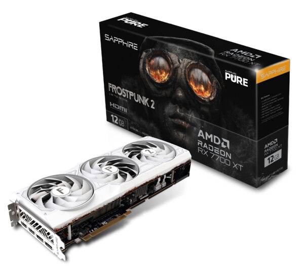 Placa De Video AMD RX 7700 XT Sapphire PURE Frostpunk 2 ED.