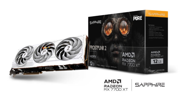 Placa De Video AMD RX 7700 XT Sapphire PURE Frostpunk 2 ED. - Imagen 3