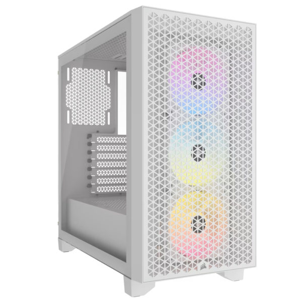 Gabinete Corsair 3000D RGB Airflow TG Mid-Tower White (0861)