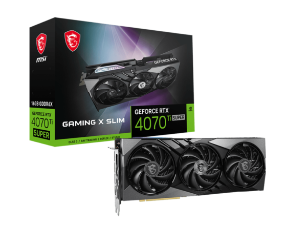 Placa de Video MSI GeForce RTX 4070 Ti Super GAMING X SLIM 16G GDDR6X