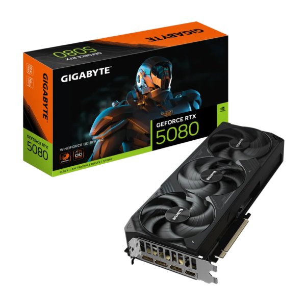 Placa de Video Gigabyte GeForce RTX 5080 Windforce OC 16G