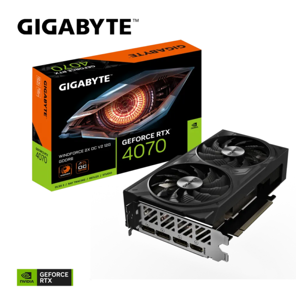Placa De Video RTX 4070 Gigabyte Windforce 2X OC V2 12GB