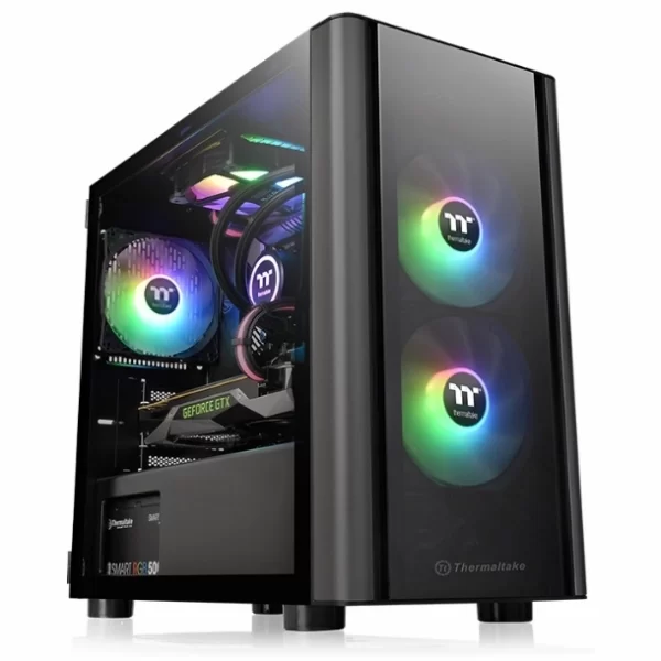 Gabinete Gamer Thermaltake V150 Tg Black Tempered Glass