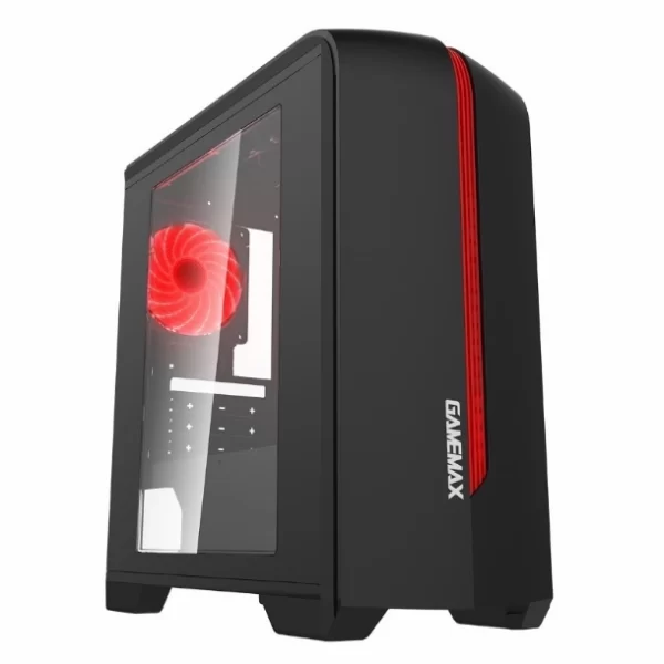 Gabinete Gamemax H601 Br (Black/ Red) 1* Fan Red M-Atx