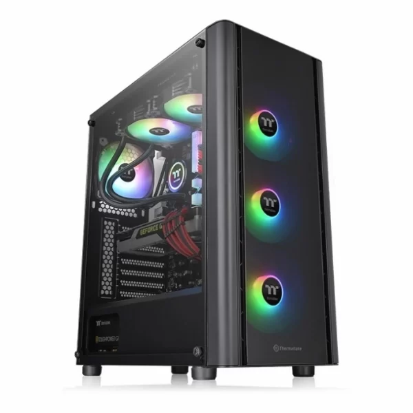 Gabinete Gamer Thermaltake V250 Tg Argb Black Temp Glass