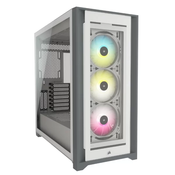 Gabinete Gamer Corsair 5000X Rgb Tg White Midtower