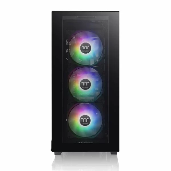 Gabinete Tt Divider 300 Tg Mid-Tower Fan X3 Argb Black - Imagen 2
