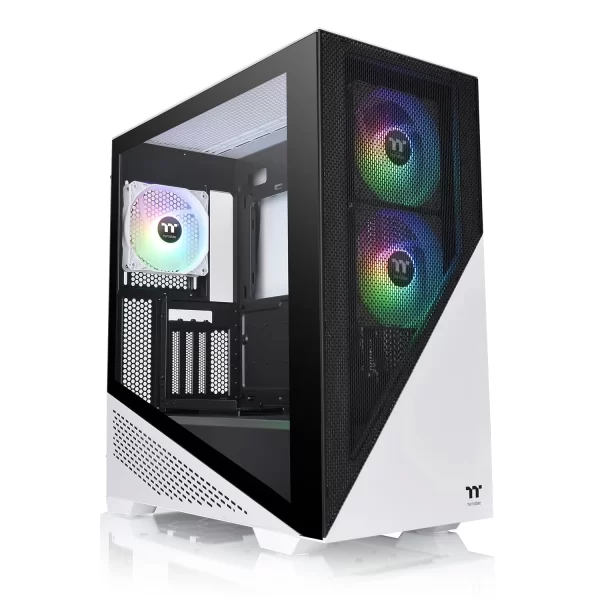 Gabinete Tt Divider 370 Mid-Tower Tg Fan X3 Argb Pwm Snow Wh