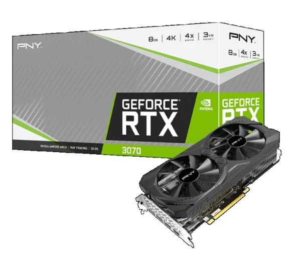 Placa De Video Rtx 3070  Pny Geforce 8Gb Uprising Dual Fan L