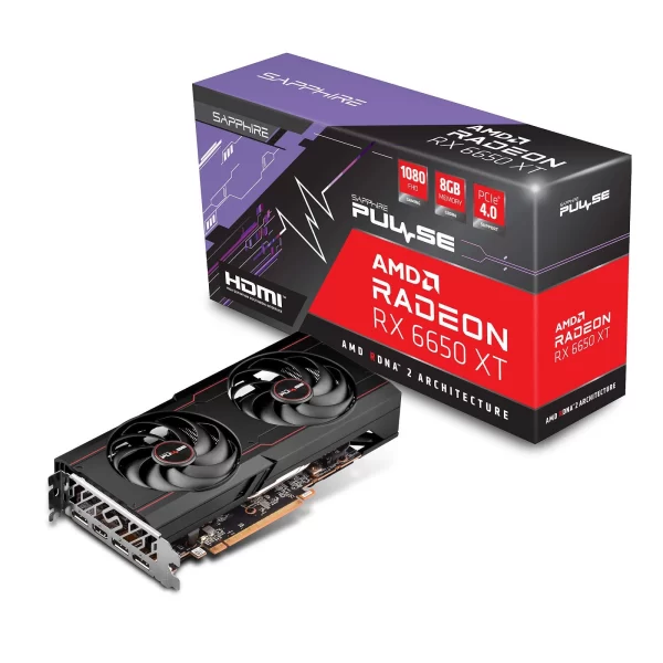 Placa De Video Amd Rx 6650 Xt Sapphire Pulse Gaming Oc 8Gb
