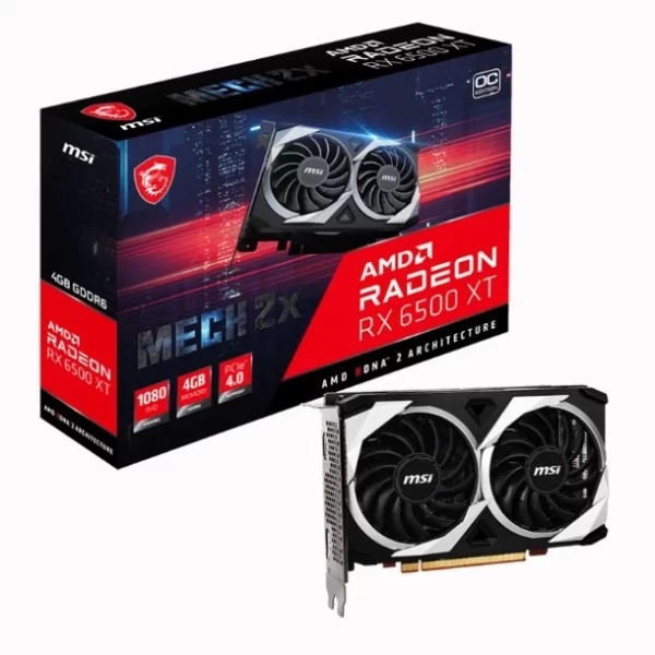 Placa De Video Rx 6500 Xt Msi Radeon Mech 2X 4G Oc