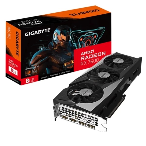 Placa De Video Rx 7600 Gigabyte Gaming Oc 8Gb