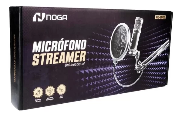 Microfono Noganet Streamer Hi-Fi Unidireccional Usb Con Estr - Imagen 3