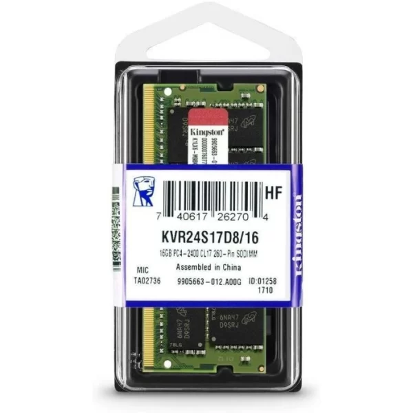 Memoria Sodimm Ddr4 16Gb Kingston 2400 Cl17 Kvr