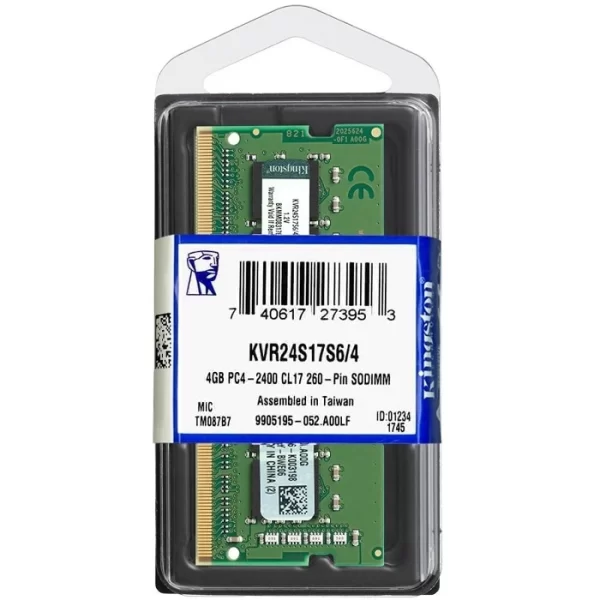 Sodimm Ddr4 4Gb Kingston 2400 Cl17 Kvr