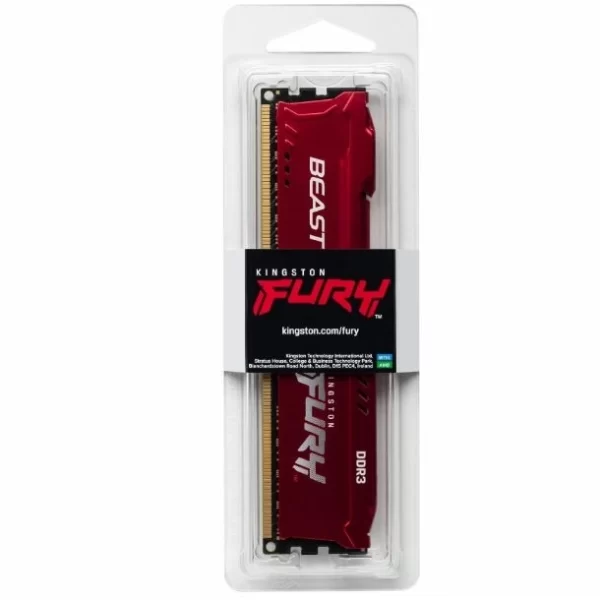Memoria Ddr3 4Gb Kingston 1866Mhz Cl10 Fury Beast Rojo