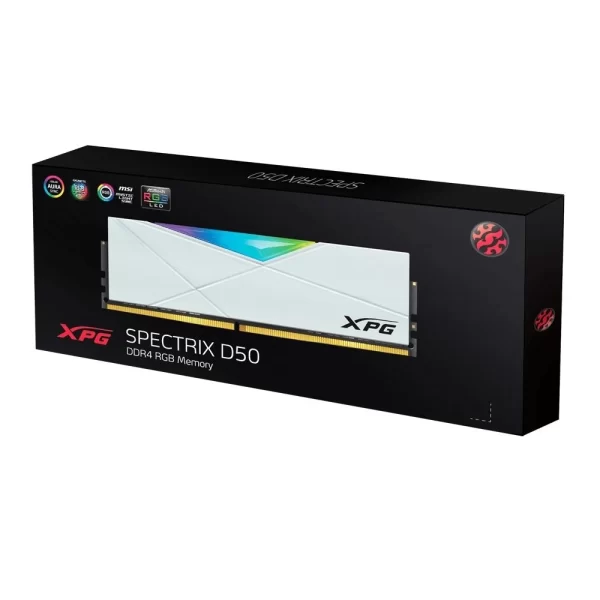 Memoria Adata Ddr4 16Gb 4133 Mhz Xpg Spectrix D50 Rgb White - Imagen 2