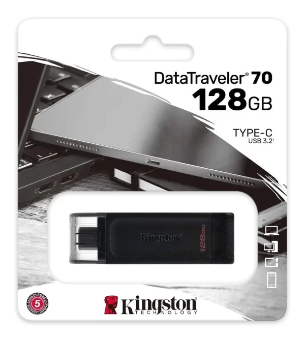 Pendrive Kingston Dt70 128Gb Usb Type C 3.2