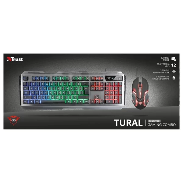 Teclado Y Mouse Gamer Trust Tural Es Gxt 845