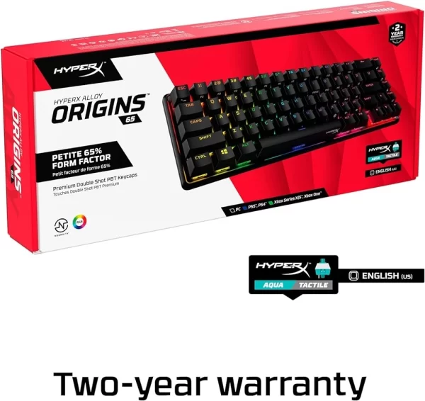 Teclado Hyperx Alloy Origins 65 Mecanico Us Switch Hx Aqua