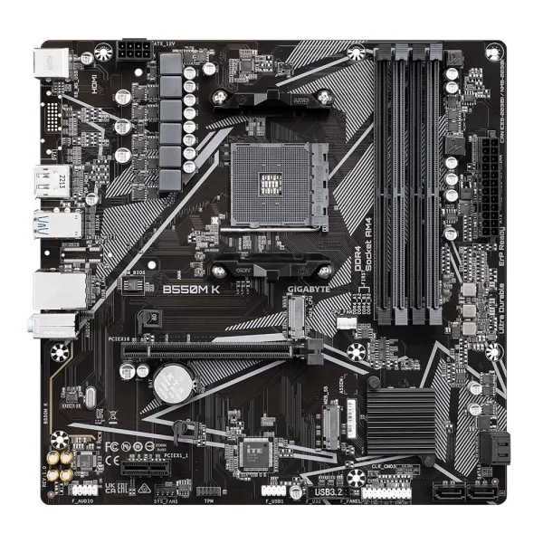 Mother Gigabyte B550M K Socket Am4 - Imagen 2