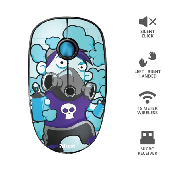 Mouse Trust Sketch Silent Wireless Blue