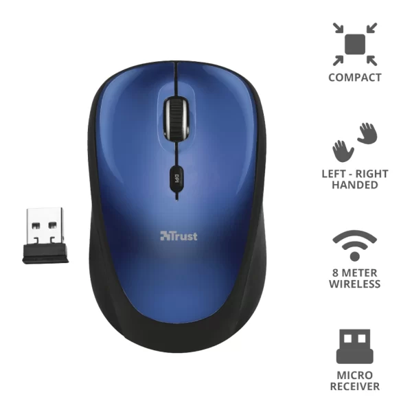 Mouse Trust Yvi Wireless Blue